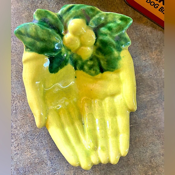 Holiday 2pc California Ceramics Handcrafted Vintage Vanity Trinket Jewelry Trays - Picture 5 of 12